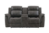 U8517 GREY RECLINING SOFA/CONSOLE RECLINING LOVESEAT/GLIDER RECLINER