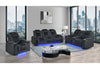 U8000 BLACK PWR REC SOFA/PWR CON REC LOVESEAT/PWR RECLINER W/PHR