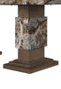 D12 BROWN DINING TABLE WITH 4 D12 BROWN DINING CHAIRS
