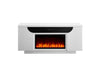 AILEEN WHITE 76" ENT UNIT W/LED, SPEAKERS, CRYSTAL AND POP-UP DOORS