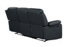 U6026 BLACK PU 72A RECLINING SOFA WITH LED