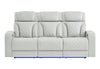 U8611 BLANCHE SILVER PWR REC SOFA WITH PHR AND LED