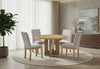 D3124 NATURAL DINING TABLE 48" AND 6 D1248 DINING CHAIR