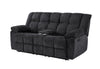 U6000 BLACK CONSOLE RECLINING LOVESEAT