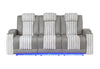 U8000 GREY PWR REC SOFA W/PHR, DDT, READING LIGHT & LED LIGHT