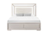 CLARA BEIGE QUEEN BED WITH LED
