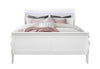 CHARLIE WHITE QUEEN BED WITH LED, DRESSER, MIRROR AND NIGTHSTAND