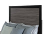 LISBON GREY/BLACK KING BED, DRESSER, MIRROR AND NIGHTSTAND
