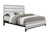 KATE WHITE KING BED, DRESSER, MIRROR AND NIGHTSTAND