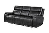 U8880 BLACK LEATHER POWER RECLINING SOFA
