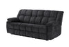 U6000 BLACK RECLINING SOFA