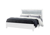 LUCCIA WHITE KING BED WITH LED, DRESSER, MIRROR, NIGHTSTAND