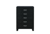 REID BLACK FULL BED, DRESSER, MIRROR AND NIGHTSTAND
