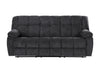 U6000 BLACK RECLINING SOFA
