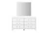 LUCCIA WHITE QUEEN BED WITH LED, DRESSER, MIRROR, NIGHTSTAND
