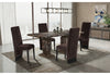 D12 BROWN DINING TABLE WITH 6 D12 BROWN DINING CHAIRS