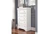POMPEI METALLIC WHITE KING BED W/LED, DRESSER, MIRROR AND NIGHTSTAND