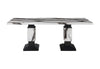 D12 DINING TABLE AND 8 D12 BLACK DINING CHAIRS