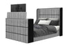 ISABELLA GREY QUEEN BED W/LED, TV LIFT, SPEAKER AND FIREPLACE