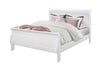 CHARLIE WHITE QUEEN BED WITH LED, DRESSER, MIRROR AND NIGTHSTAND