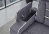 U1895 GREY P2 CONSOLE RECLINING LOVESEAT WITH IS AND LED