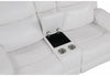 U6026 BLANCHE WHITE REC SOFA/CONSOLE REC LOVESEAT WITH LED & SPEAKER