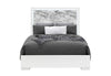 NAOMI SILVER MARBLE QUEEN BED WITH LED
