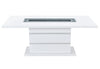 MONACO WHITE DINING TABLE + 6 MONACO DINING CHAIR