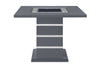 MONACO DARK GREY BAR TABLE AND 6 MONACO DARK GREY BAR STOOLS