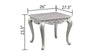Galaxy Home Melrose End Table in Silver