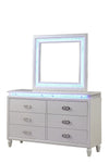 Galaxy Home Perla Dresser in Milky White