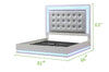 Galaxy Home Passion King Bed in Milky White