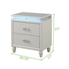 Galaxy Home Passion Nightstand in Milky White