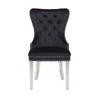 Galaxy Home Simba Stainless Steel Legs Dining Chair (Set of 2) in Black