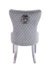 Galaxy Home Simba Stainless Steel Legs Dining Chair (Set of 2) in Silver