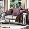 Benigno Love Seat Silver & Gray