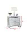 Galaxy Home Sterling Nightstand Silver