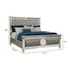 Galaxy Home Symphony Queen Bed in Silver