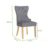 Galaxy Home Simba Gold Legs Dining Chair (Set of 2) in Grey