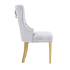 Galaxy Home Simba Gold Legs Dining Chair (Set of 2) in Silver