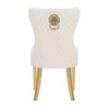 Galaxy Home Simba Gold Legs Dining Chair (Set of 2) in Beige