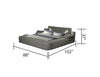 Galaxy Home Zoya Modern Style Queen Bed in Grey
